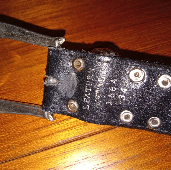 Vintage Leather Biker Style Belt main image 5